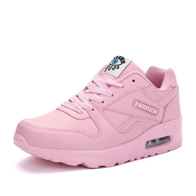 2017 Fashion Korean Women Shoes Spring Tenis Feminino Casual Shoes Outdoor Walking Shoes Women Flats Pink Lace Up Ladies Shoe