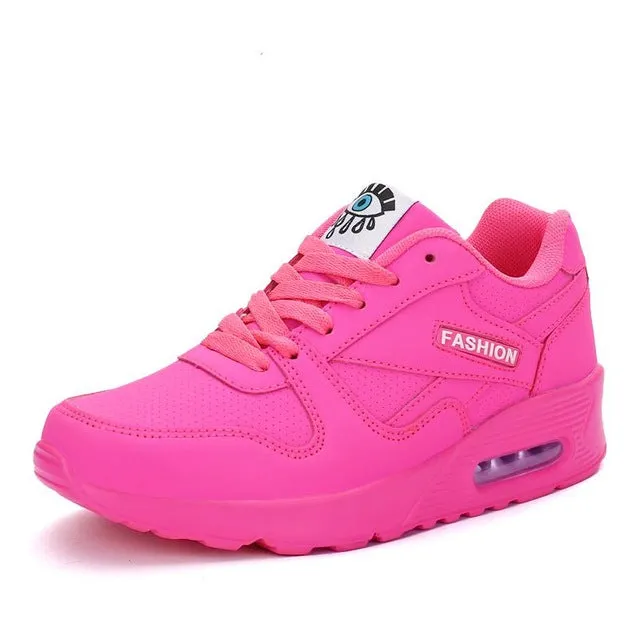 2017 Fashion Korean Women Shoes Spring Tenis Feminino Casual Shoes Outdoor Walking Shoes Women Flats Pink Lace Up Ladies Shoe