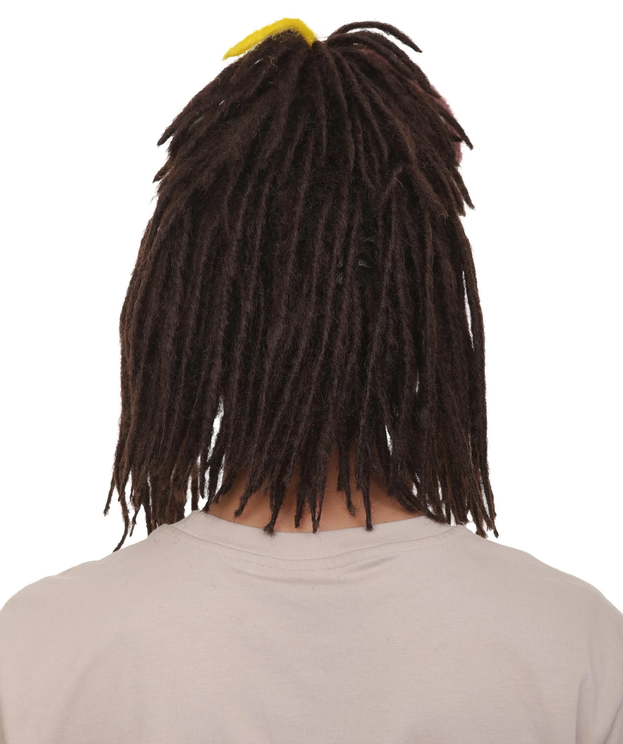 Adult Men’s Basketball Star Dreadlock Ponytail Wig | Best for Halloween and Sports Events,