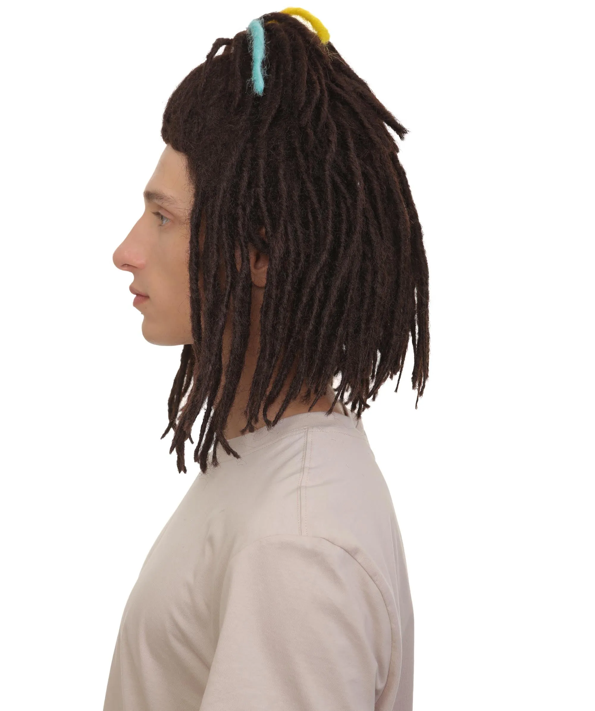Adult Men’s Basketball Star Dreadlock Ponytail Wig | Best for Halloween and Sports Events,