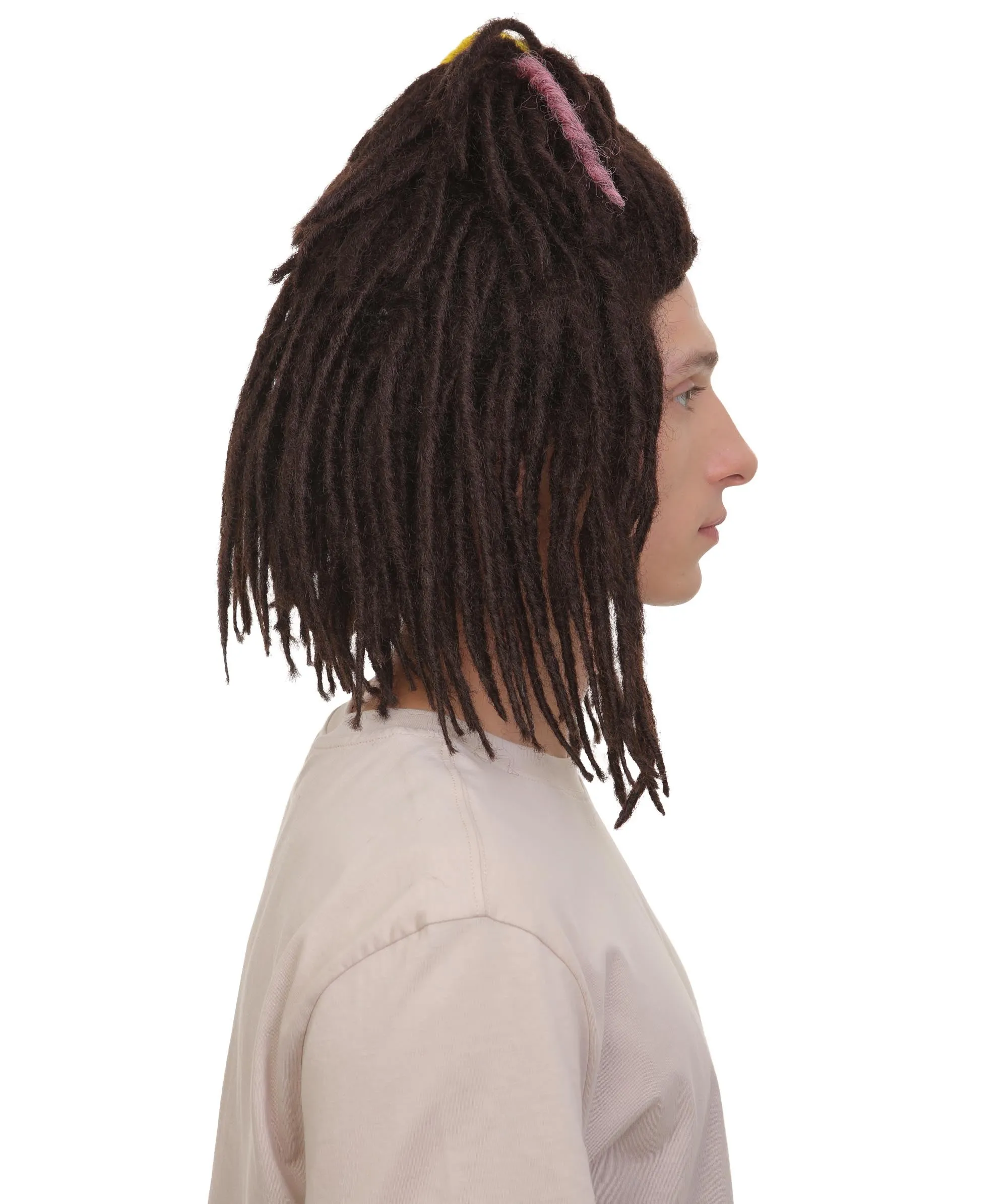 Adult Men’s Basketball Star Dreadlock Ponytail Wig | Best for Halloween and Sports Events,