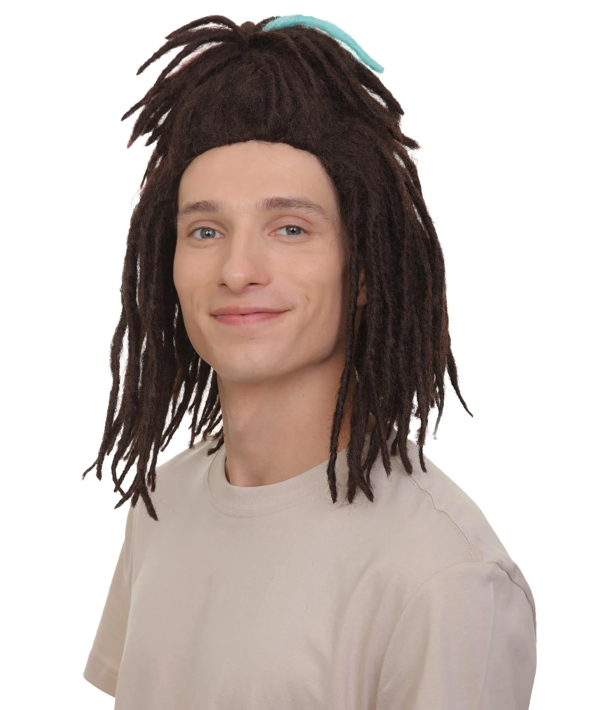 Adult Men’s Basketball Star Dreadlock Ponytail Wig | Best for Halloween and Sports Events,