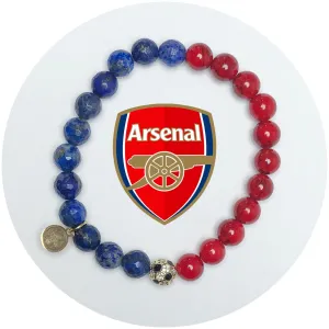 Arsenal Mens Red Howlite and Lapis with Pav Soccer Ball