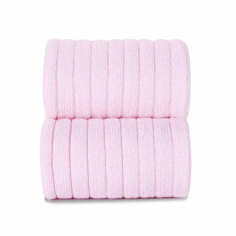Baby Pink Wide Ribbed Knee High Spanish Socks