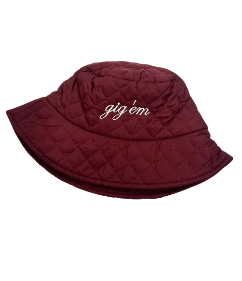 Collegiate Quilted Bucket Hats