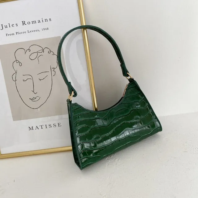 Embossed Croco Mini Handbag