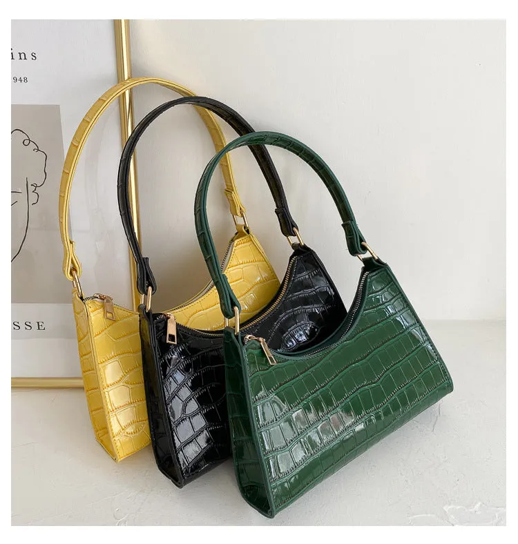 Embossed Croco Mini Handbag