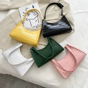 Embossed Croco Mini Handbag
