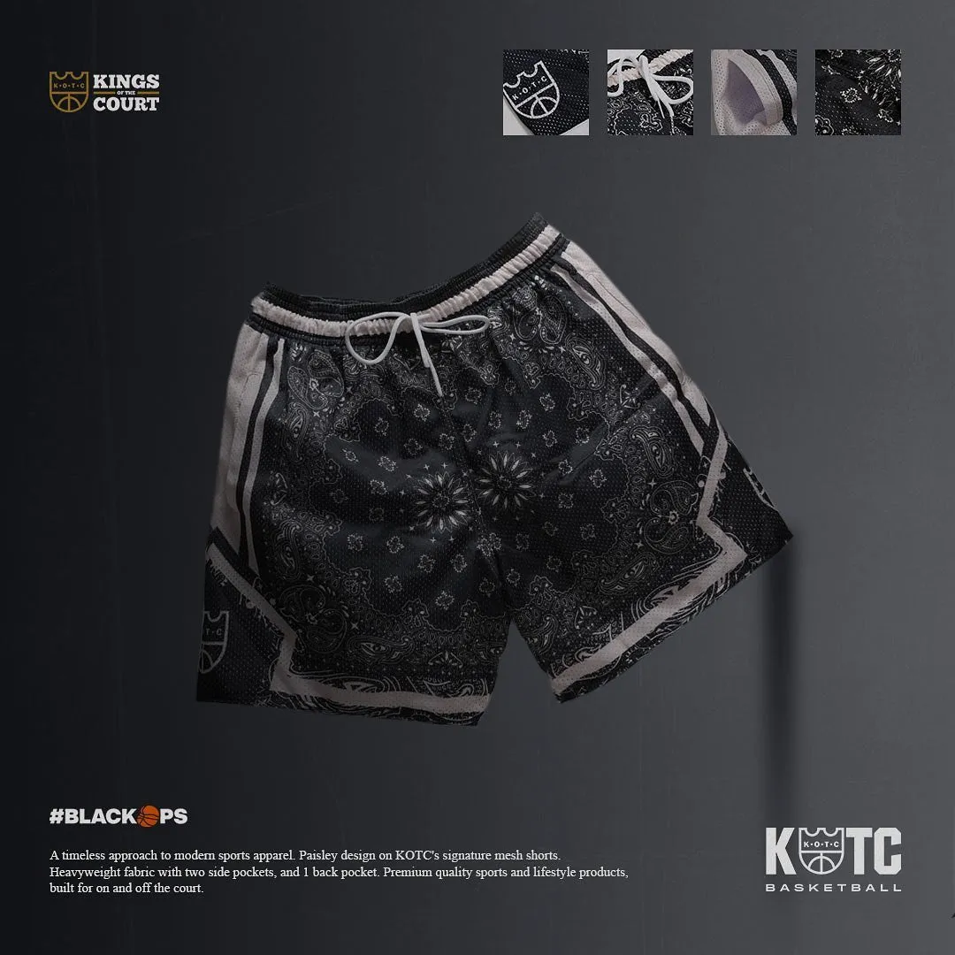 KOTC - Black Ops Basketball Paisley Mesh Shorts