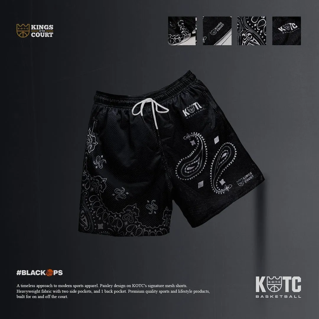 KOTC - Black Ops Basketball Paisley Mesh Shorts