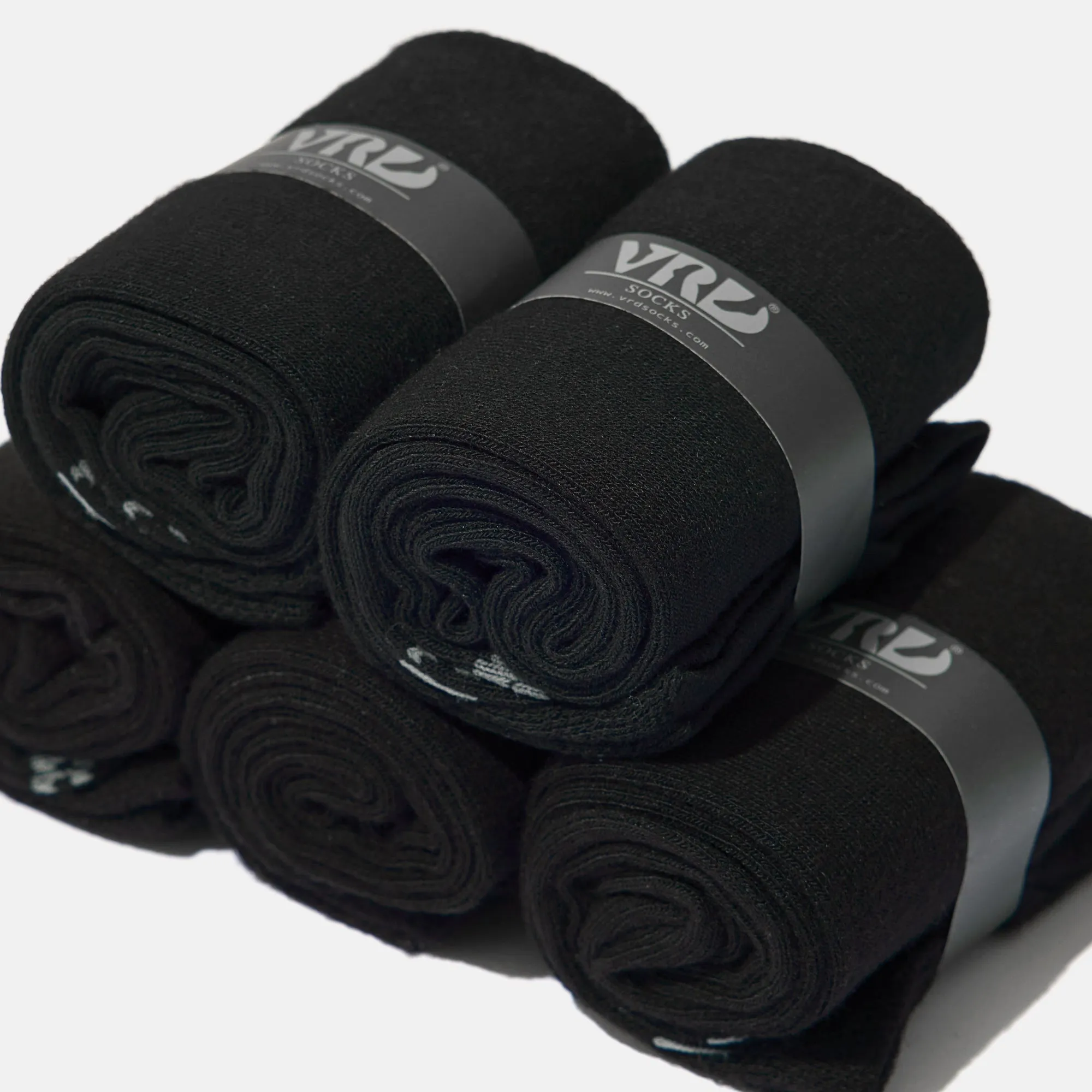 Men's Bamboo Dress Socks • Plain Pack of 1/3/5 Pairs • Black