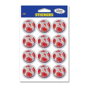 Soccer Party Stickers - England (2 Sheets per Package)