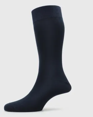 VISCONTI A590V PLAIN NAVY SOCKS